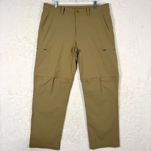 LL Bean Water-Resistant Cresta Hiking Zip-Off Pants Men’s 38x32 Beige Outdoor - Picture 1 of 8